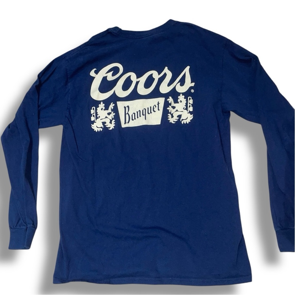Coors Banquet Official Licensed Navy Long Sleeve Shirt | Mens Small |